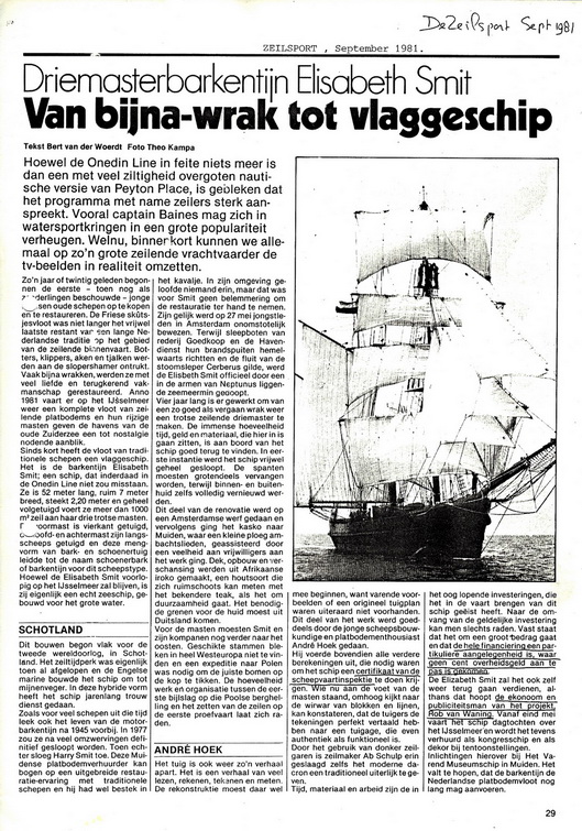 19810915 art SpZeilvaart - Van bijna-wrak tot vlaggeschip